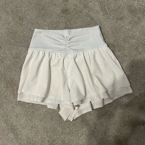 Elegant Cream High-Waisted Skorts